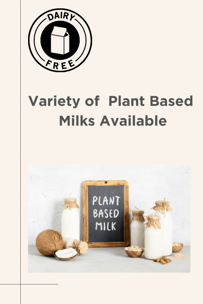variety of plant milks